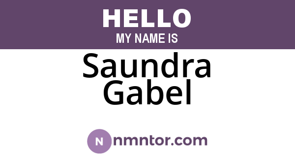 Saundra Gabel