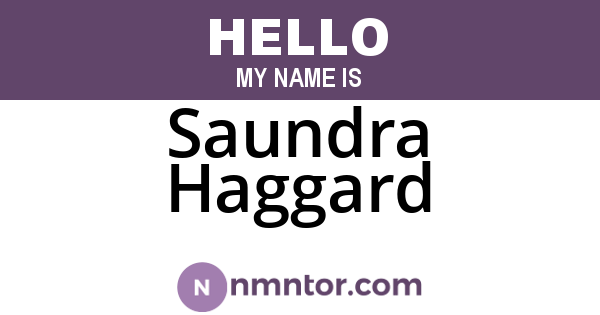 Saundra Haggard