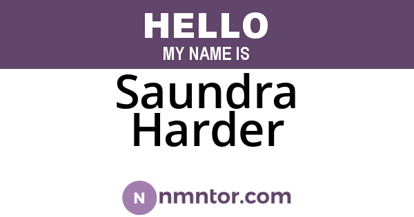Saundra Harder