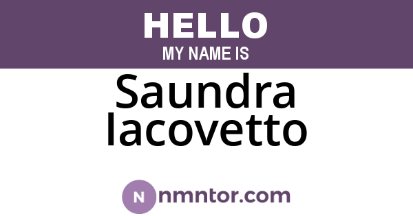 Saundra Iacovetto