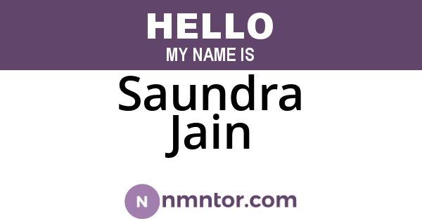 Saundra Jain