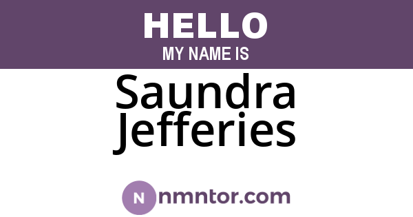 Saundra Jefferies