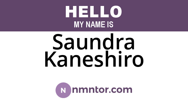 Saundra Kaneshiro