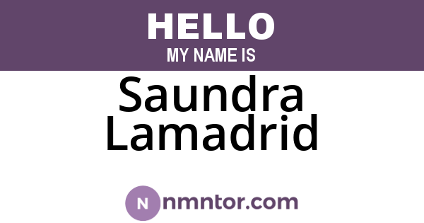 Saundra Lamadrid