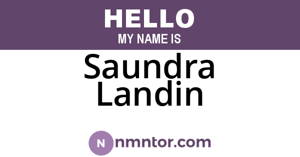 Saundra Landin