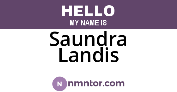 Saundra Landis