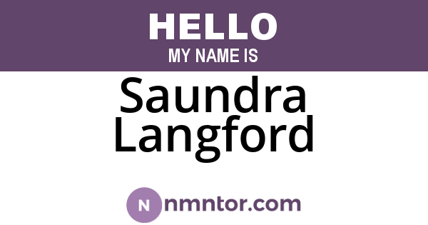 Saundra Langford