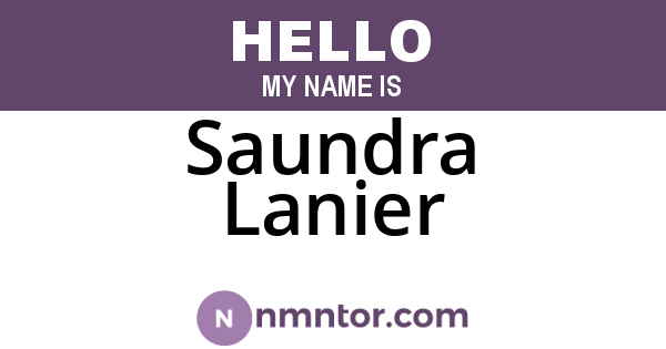 Saundra Lanier