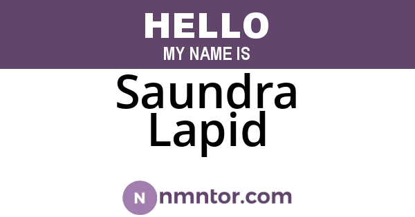 Saundra Lapid
