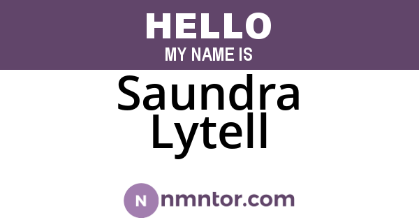 Saundra Lytell