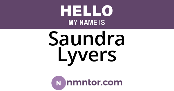 Saundra Lyvers