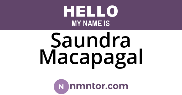 Saundra Macapagal