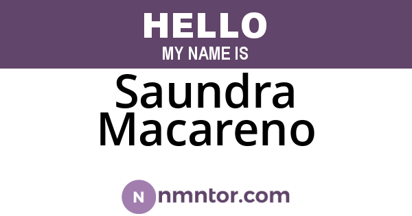 Saundra Macareno