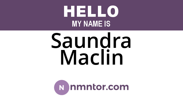 Saundra Maclin