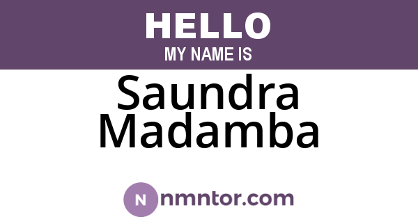 Saundra Madamba
