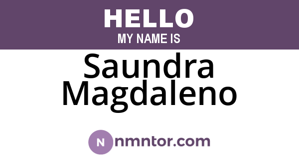 Saundra Magdaleno