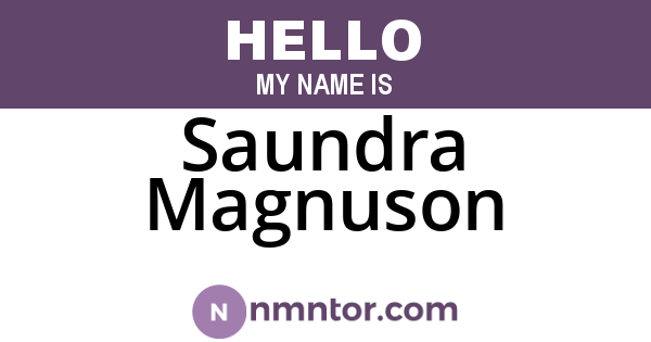 Saundra Magnuson