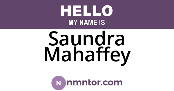 Saundra Mahaffey