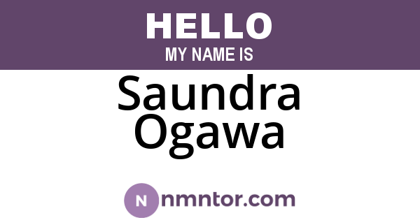 Saundra Ogawa