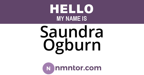 Saundra Ogburn