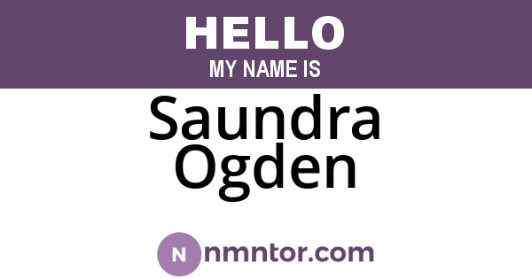 Saundra Ogden