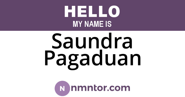 Saundra Pagaduan
