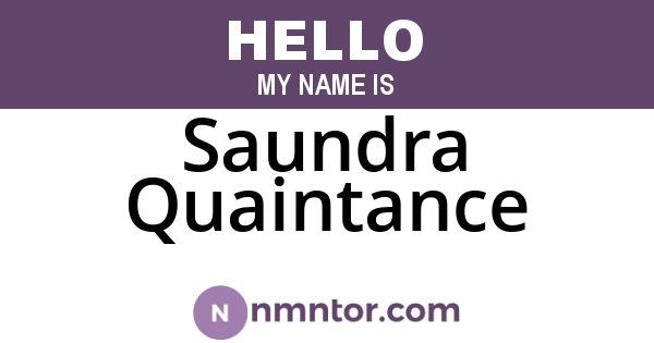Saundra Quaintance