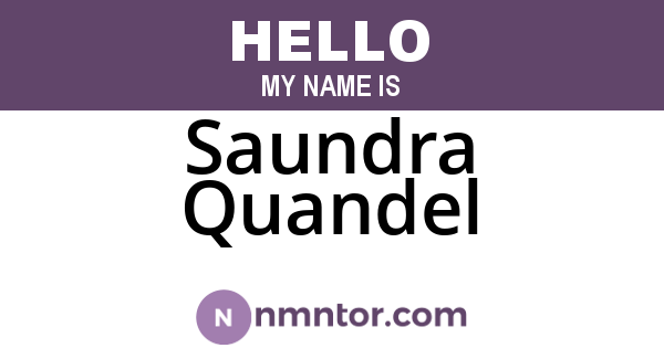 Saundra Quandel