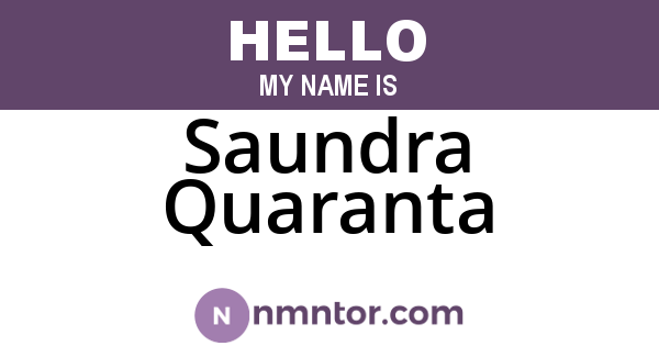 Saundra Quaranta