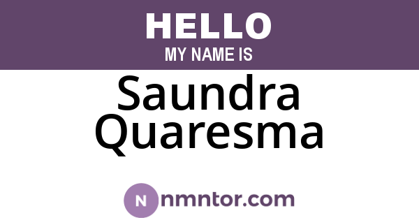 Saundra Quaresma