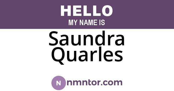Saundra Quarles