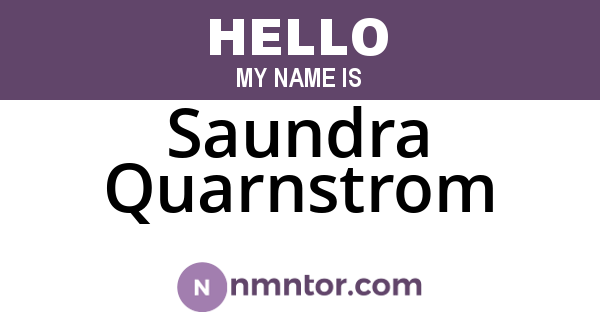 Saundra Quarnstrom