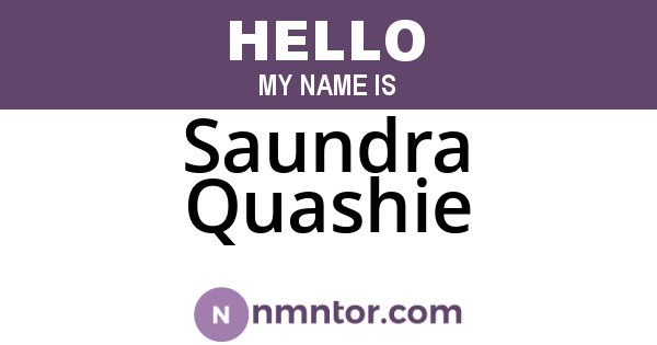Saundra Quashie