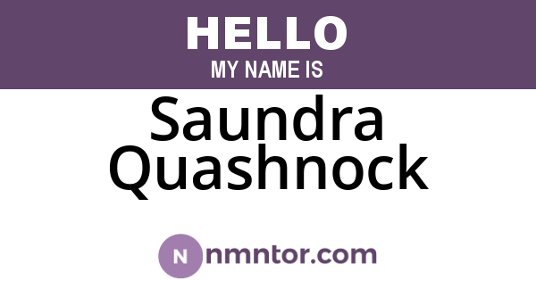 Saundra Quashnock