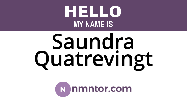 Saundra Quatrevingt