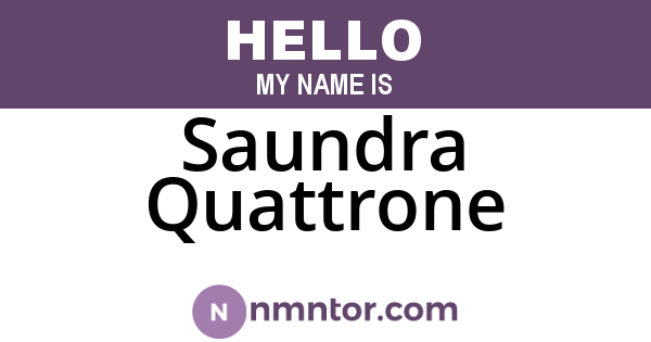 Saundra Quattrone