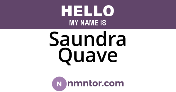Saundra Quave