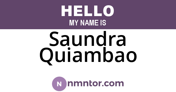 Saundra Quiambao