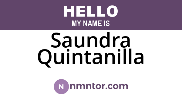Saundra Quintanilla