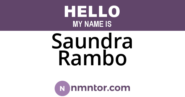 Saundra Rambo