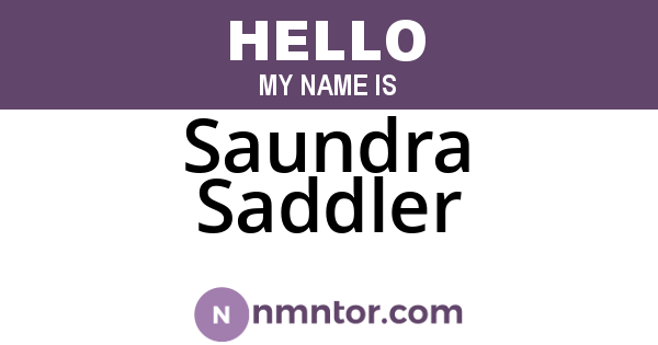 Saundra Saddler
