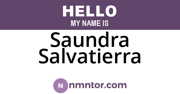 Saundra Salvatierra