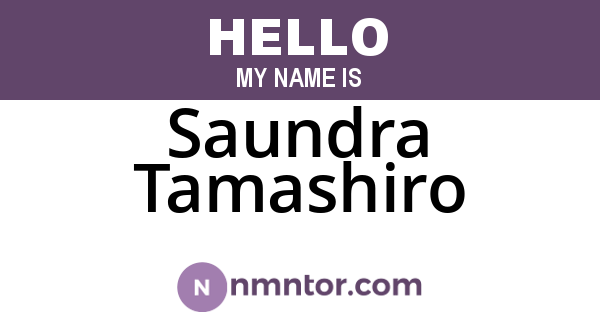 Saundra Tamashiro
