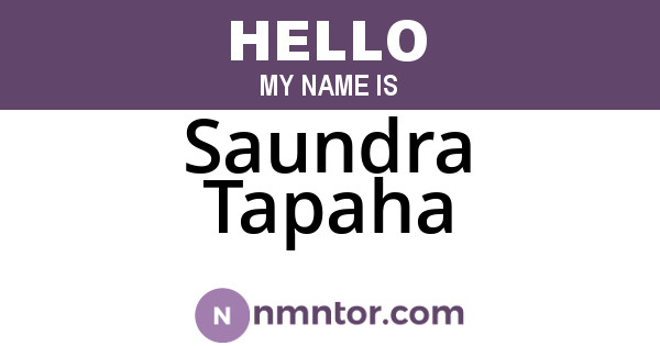 Saundra Tapaha