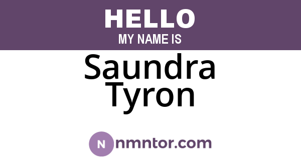 Saundra Tyron