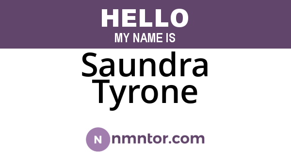 Saundra Tyrone