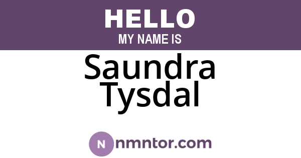 Saundra Tysdal