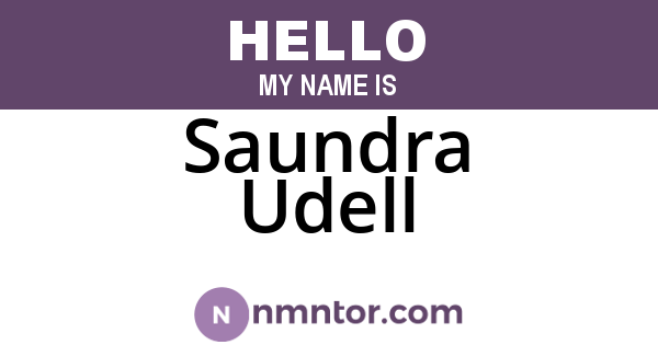Saundra Udell