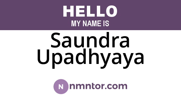 Saundra Upadhyaya