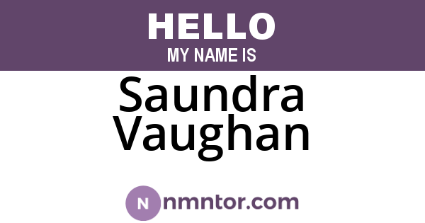 Saundra Vaughan